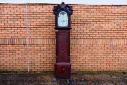 A late 18th century mahogany cased longcase clock,