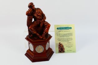 Danbury Mint - A bronzed sculpture The Railway Sleeper depicting a World War One enlisted soldier,