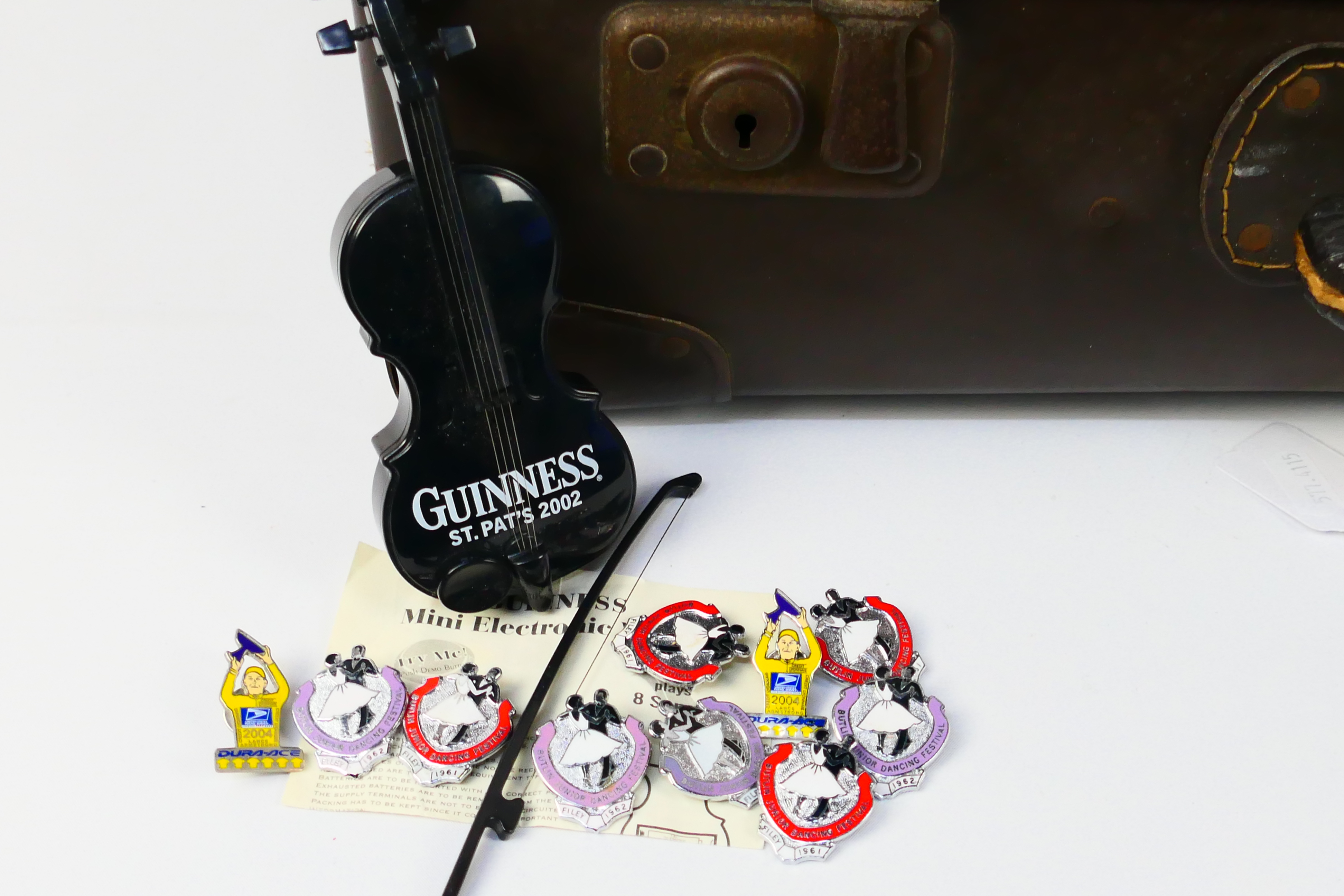 Lot to include ceramics, copper jug, Bycycle Magazine, Guinness advertising mini electronic violin, - Image 2 of 6