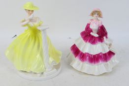 Lot to include two Coalport lady figures comprising Precious Moments from the Ladies Of Leisure