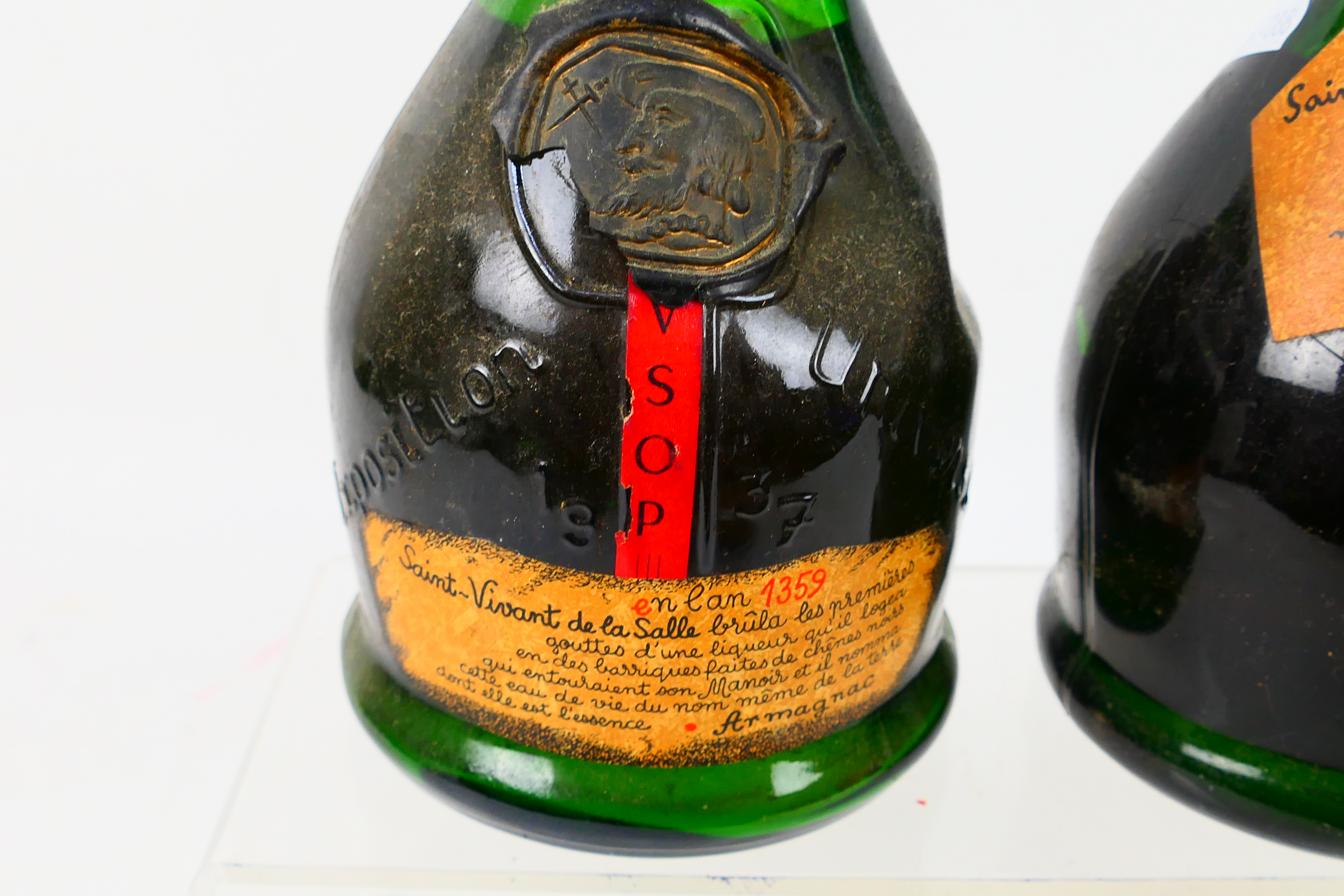 Armagnac - A 24 fl ozs bottle of Saint Vivant de la Salle Exposition Universelle 1937 (no strength - Image 6 of 14