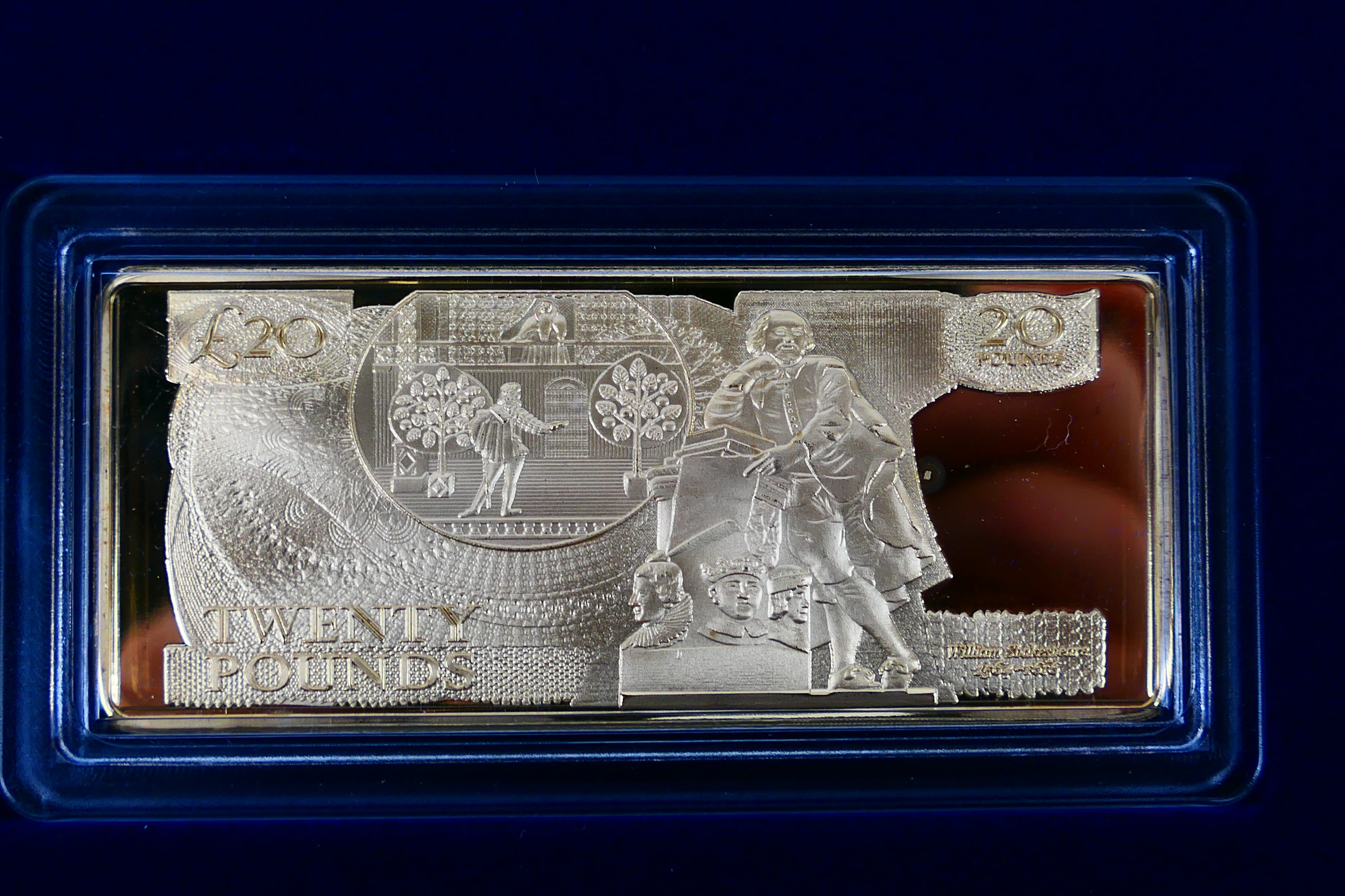 A limited edition, Windsor Mint, 24ct gold plated Pounds Ingots set, - Image 3 of 9