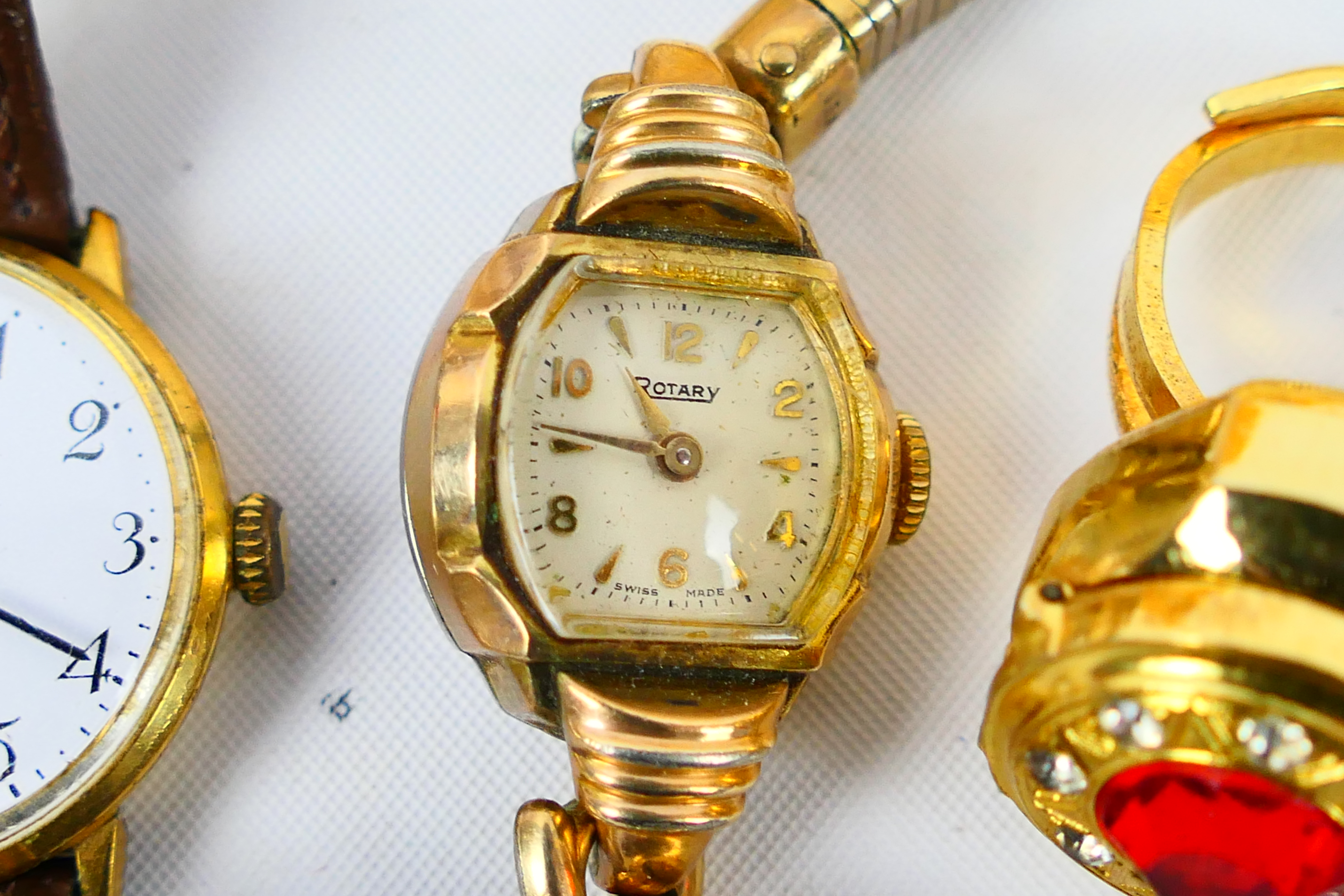 A collection of wrist watches and one ring watch to include Rotary, Accurist, Ingersoll, - Image 4 of 8