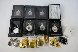 A quantity of modern pocket watches to include Atlas Editions Glory Of Steam examples.