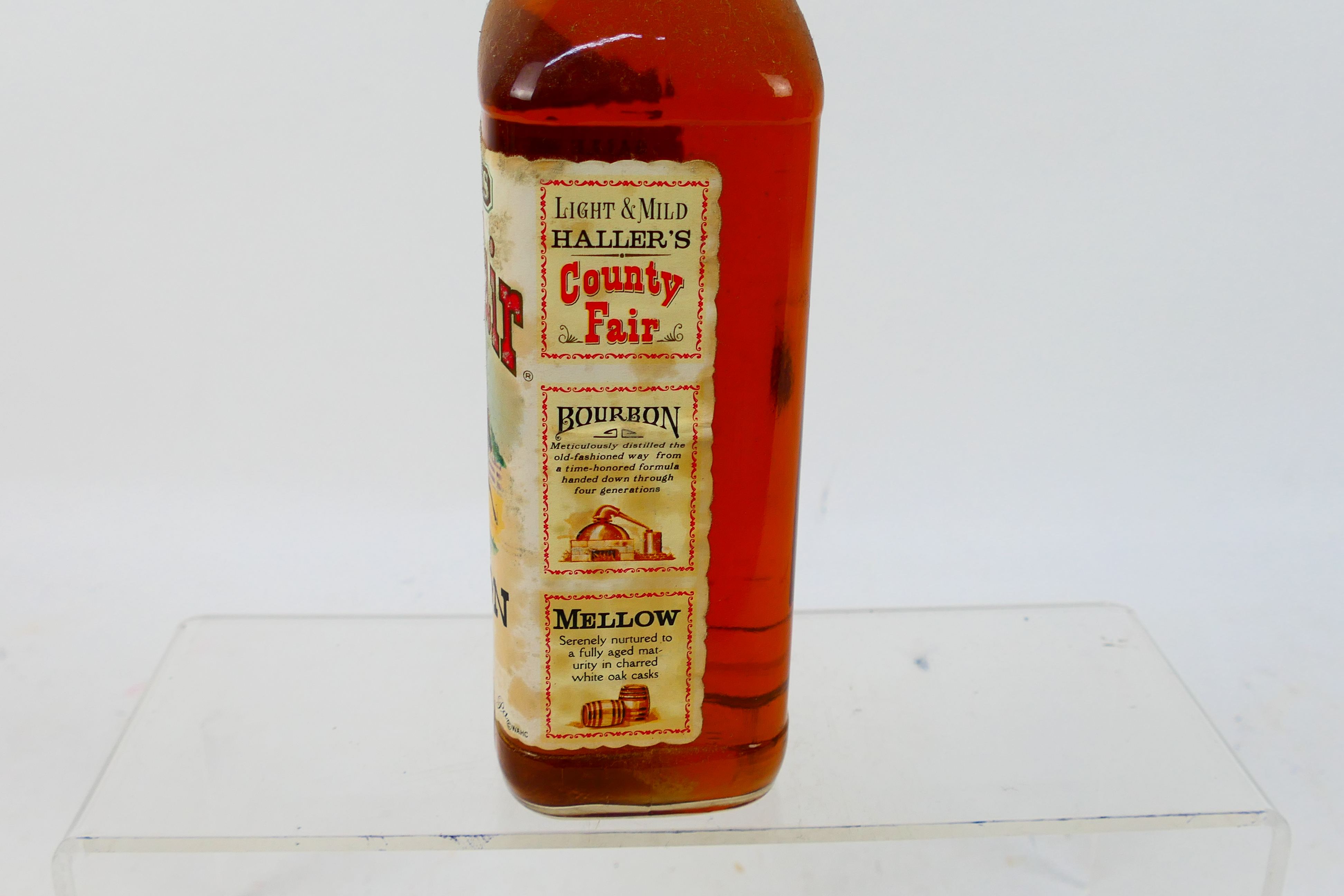 Bourbon - A 25 fl ozs bottle of Haller's County Fair Straight Bourbon Whiskey, 70° Proof, - Image 4 of 9