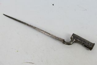 A Land Pattern style socket bayonet with 32 cm (l) triangular section blade, apparently unmarked,