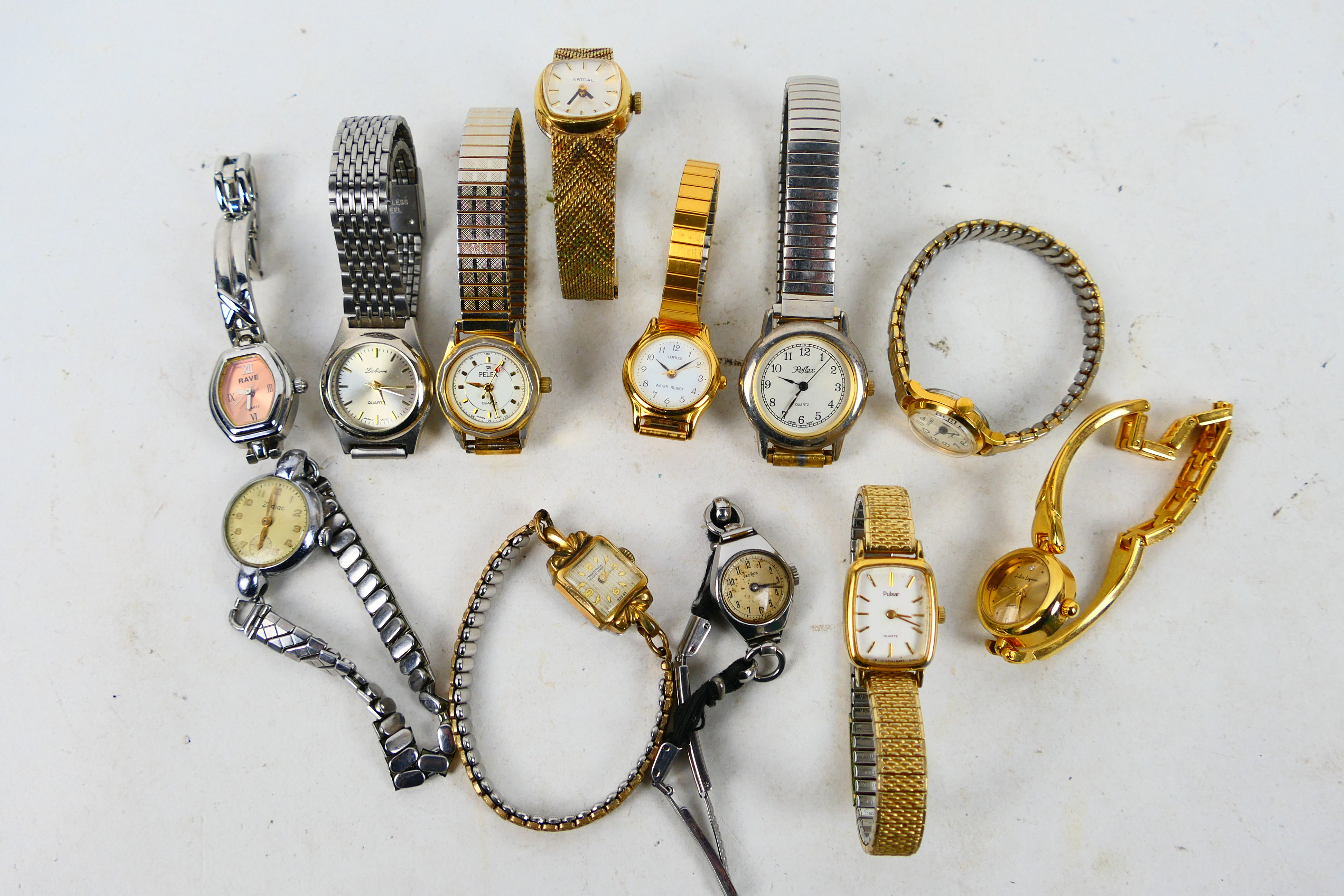 A collection of wrist watches to include Sekonda, Ingersoll, Reflex, Pulsar and similar.
