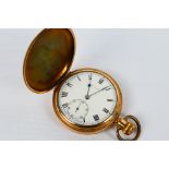 The Angus - A Swiss made 15 jewel, full hunter, gold plated pocket watch,