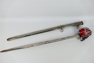 A basket hilt Highland Broadsword type sword with 86 cm (l) blade,