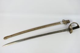 British 1890 pattern Cavalry troopers sword, the 87 cm (l) single edge, slightly curved,
