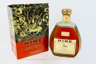 A 24 fl ozs bottle of Hine Antique Cognac Vieille Fine Champagne, 70° Proof, boxed, c.1960's.