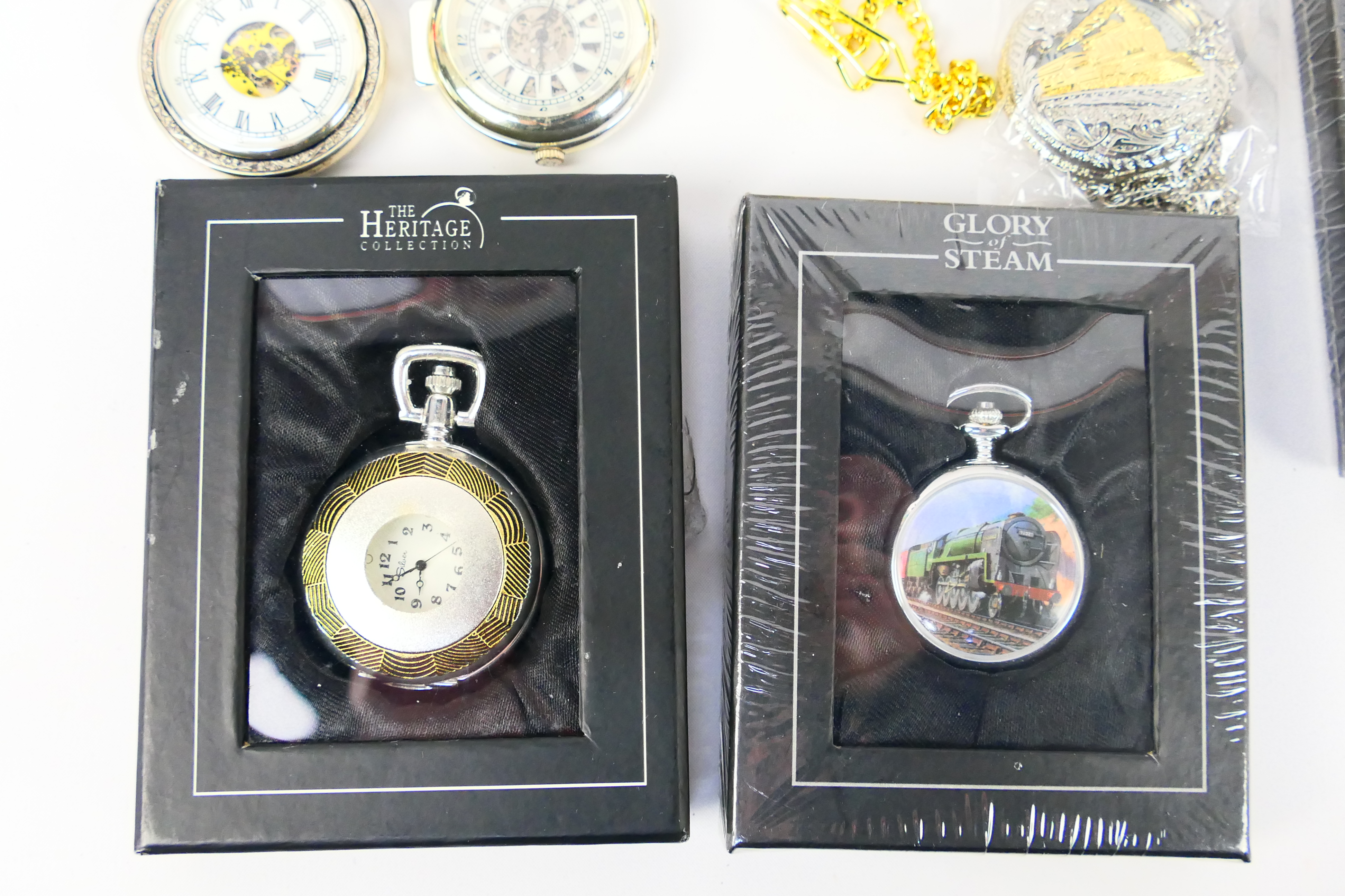 A collection of modern pocket watches, part boxed, to include Heritage Collection, - Image 5 of 6