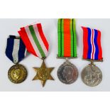 World War Two (WW2 / WWII) campaign medals to include Defence Medal,