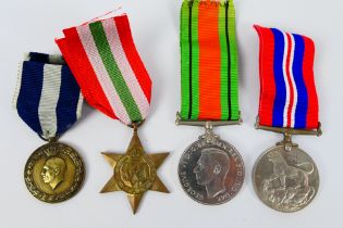 World War Two (WW2 / WWII) campaign medals to include Defence Medal,