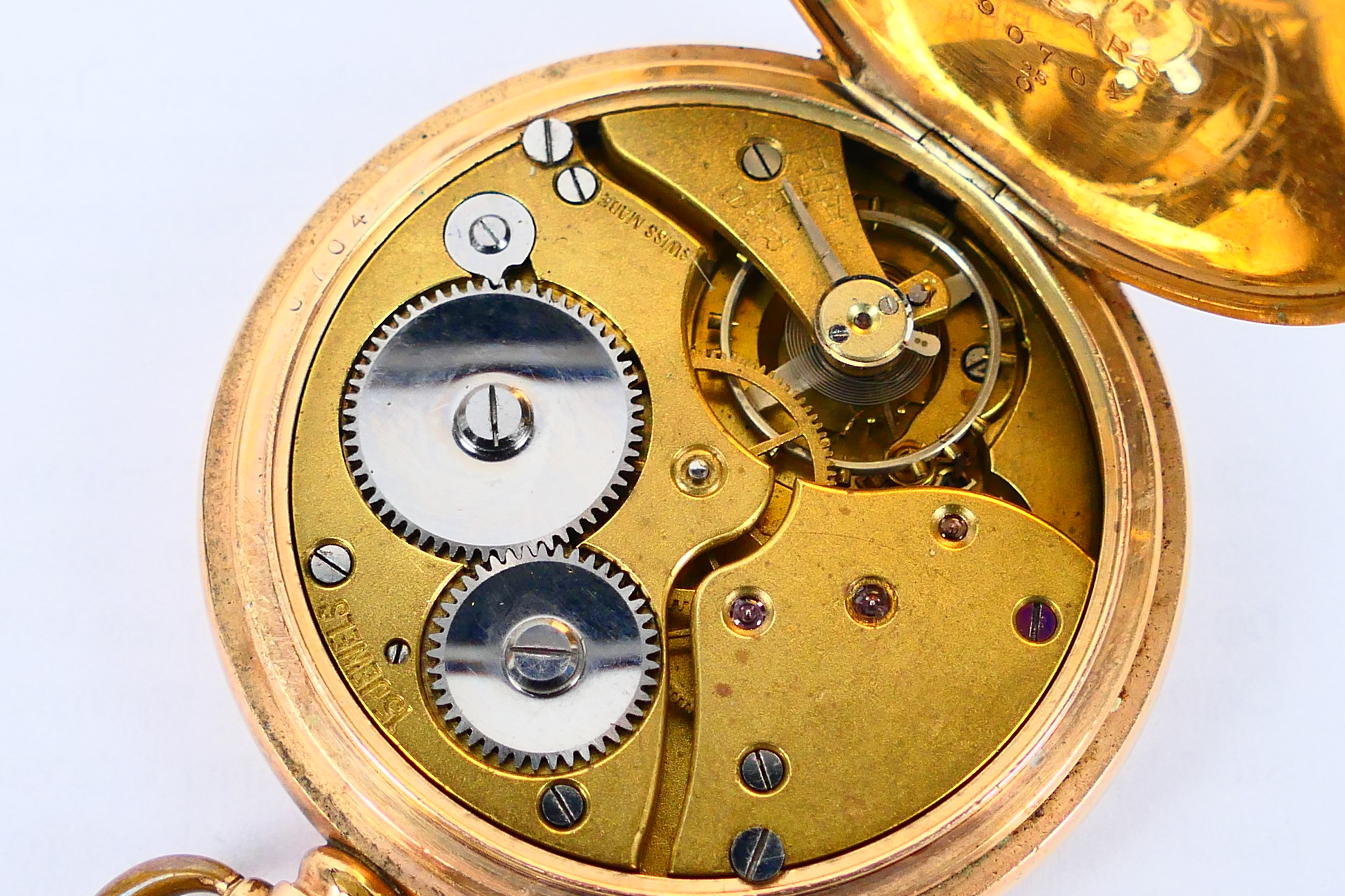 The Angus - A Swiss made 15 jewel, full hunter, gold plated pocket watch, - Image 7 of 7