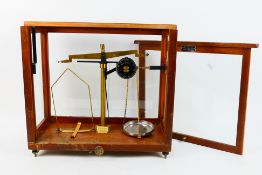 A cased set of Griffin & George Microid Chaindial chemical balance scales,