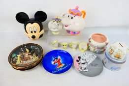 Lot to include Disney related ceramics, Poole Pottery and other.