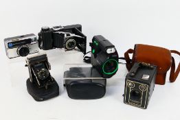 Photography - A small collection of cameras to include Kodak, Zeiss Ikon Ikonta,