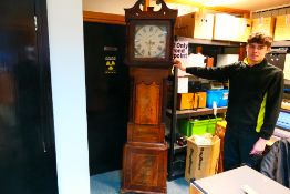 An early 19th century mahogany-cased 8-day longcase clock,
