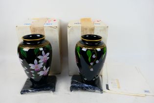 Franklin Mint - Two vases comprising Vase Of The Pristine Orchid and Vase Of The Fragrant Orchid,