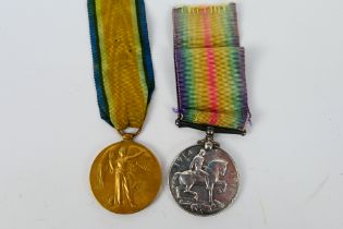 Two - A World War One (WW1 / WWI) Victory and War Medal named to 44276 PTE. H. GRAY. CHES. R.