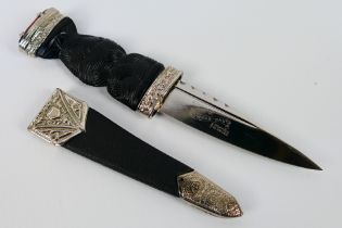 A J Nowill & Sons Ltd Sgian Dubh knife with sheath.