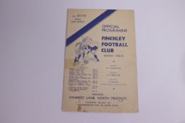 Finchley Football Programme, Home issue