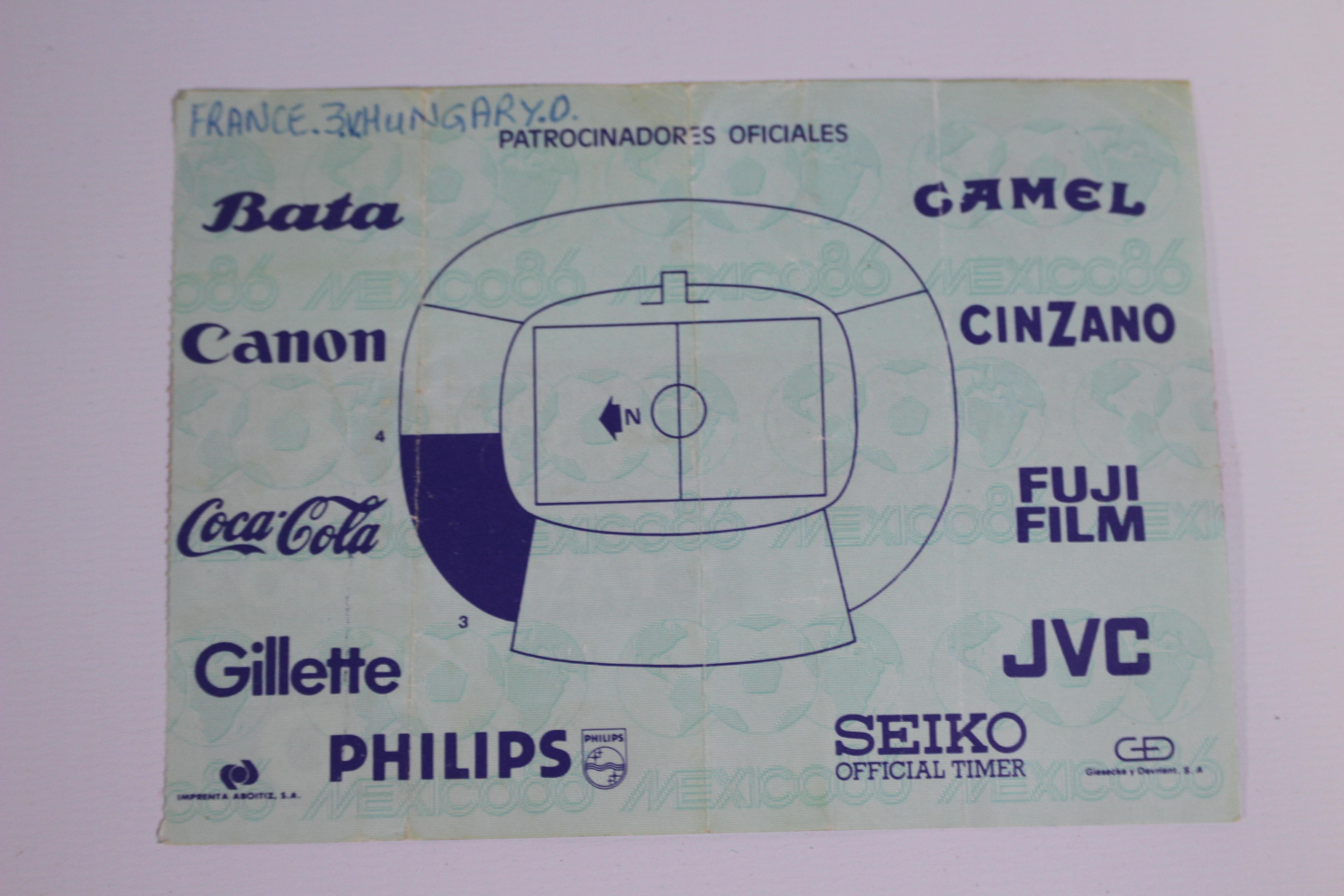 World Cup Football Ticket, Mexico 86 Hun - Image 2 of 2