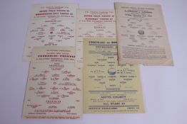 Football Programmes, Single sheet 1950s
