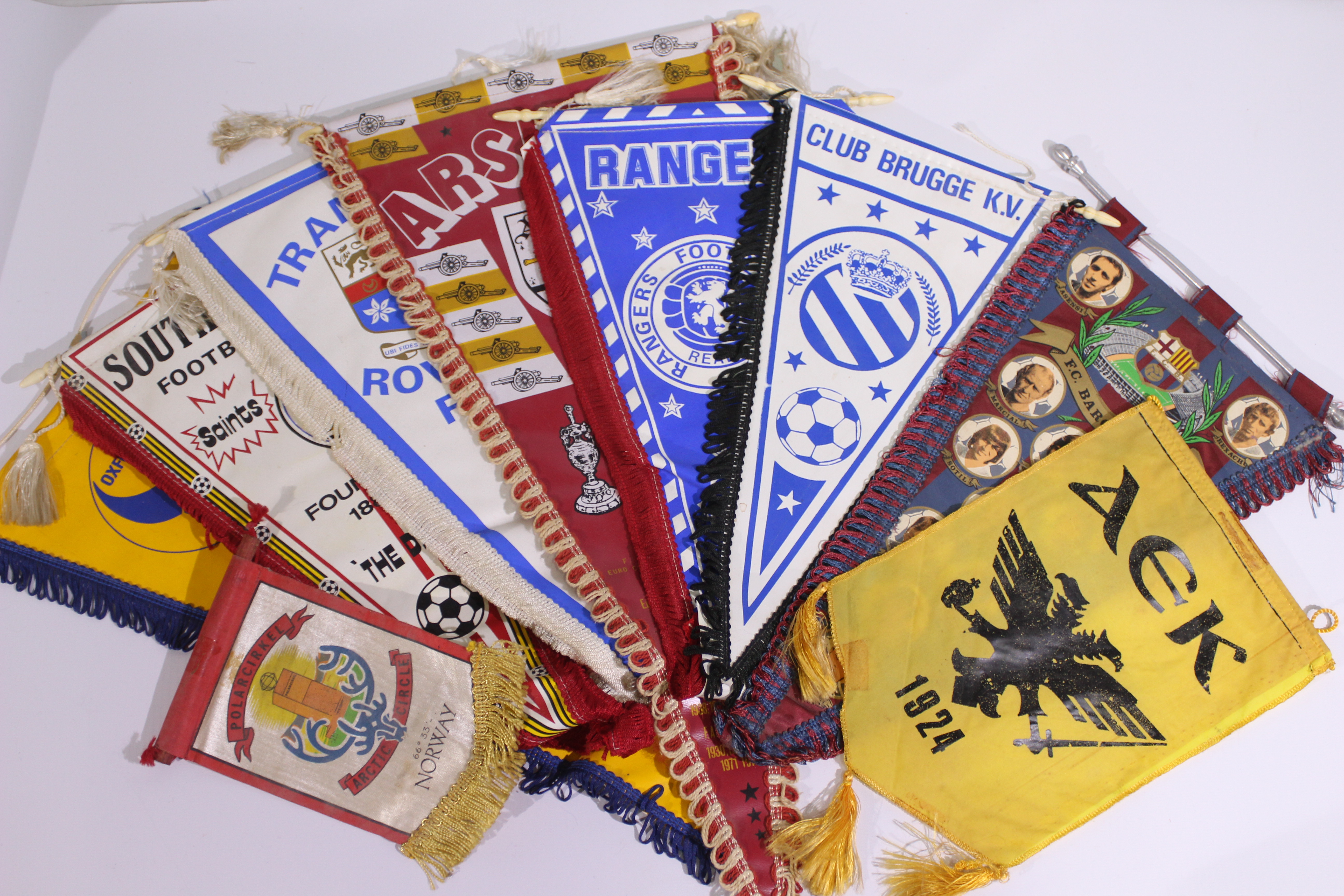 Football Pennants, Bought by a traveling