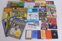 Football Items, Box containing Annuals,