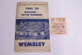 FA Cup Football Programme and Ticket, Bl