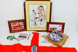 Two limited edition Benham covers comprising a Football Heroes cover signed by Gordon Banks,