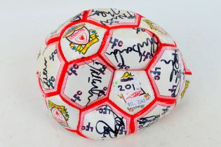 Liverpool Football Club - A Liverpool branded football bearing signatures (signatures unverified),