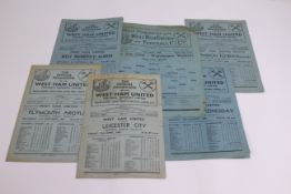West Ham United Football Programmes, Hom