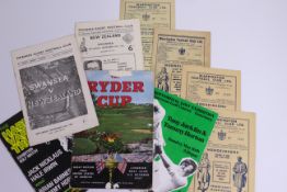 Golf and Rugby Programmes, Includes 1957