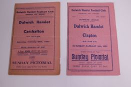 Dulwich Hamlet Football Programmes, Home