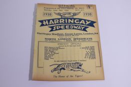Speedway Programme, Harringay v West Ham