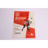 Signed Liverpool Football Programme, Ars