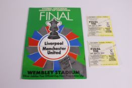 Football Programme and Tickets, 1977 FA