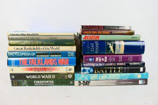 A collection of military related publications and DVDs to include Aces And Aircraft Of World War