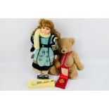 Lot to include a Knightsbridge Collection dressed doll Aurora, bear,