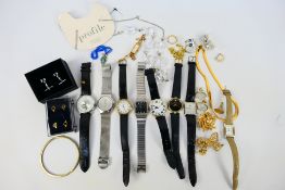 A quantity of wrist watches and a small