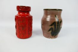 Scheurich, Other - A Scheurich ceramic red onion vase and an unknown maker pottery vase.