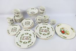 Noel By Wood and Sons, Baratts - A Noel ceramic tea service with holly patterns - Lot includes cups,