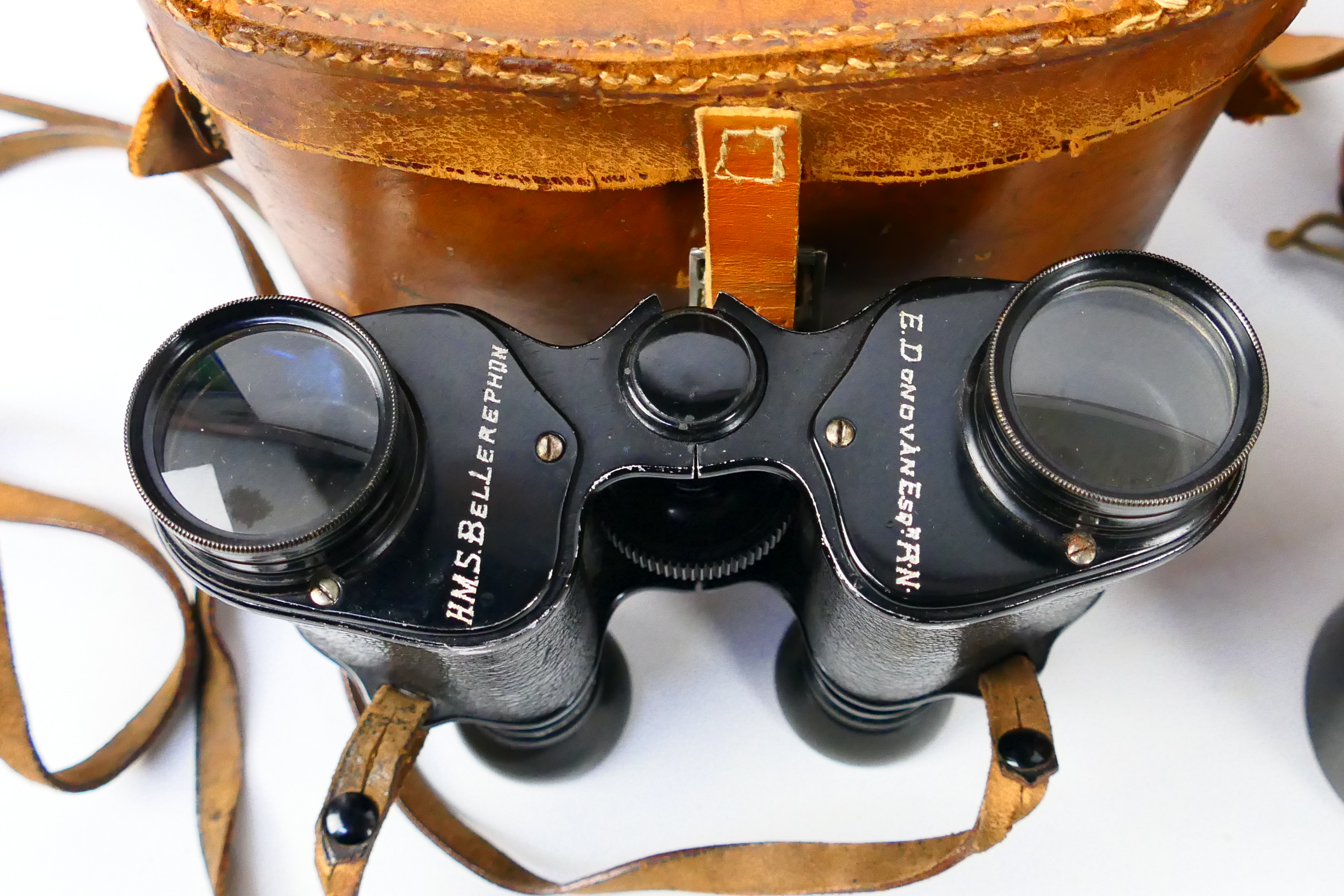 A pair of binoculars marked E Donovan Esq R. - Image 5 of 17