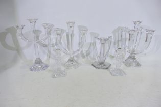 Krystol, Nachtmann, Villeroy and Boch - 6 x glass candlestick holders.