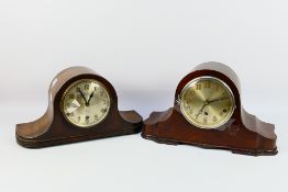 Two Napoleons hat mantel clocks, both wi