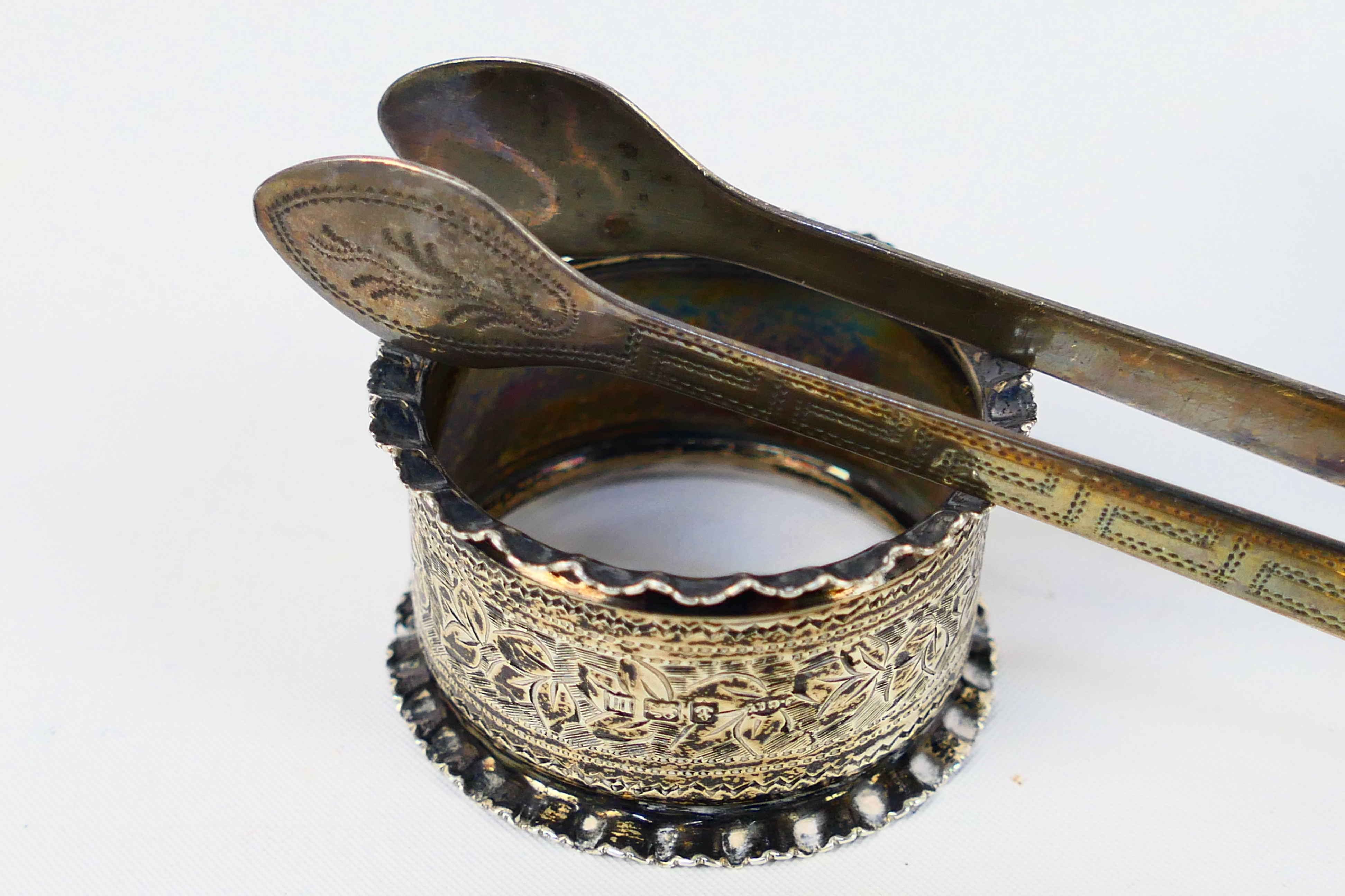 Lot to include a silver napkin ring and - Image 4 of 8