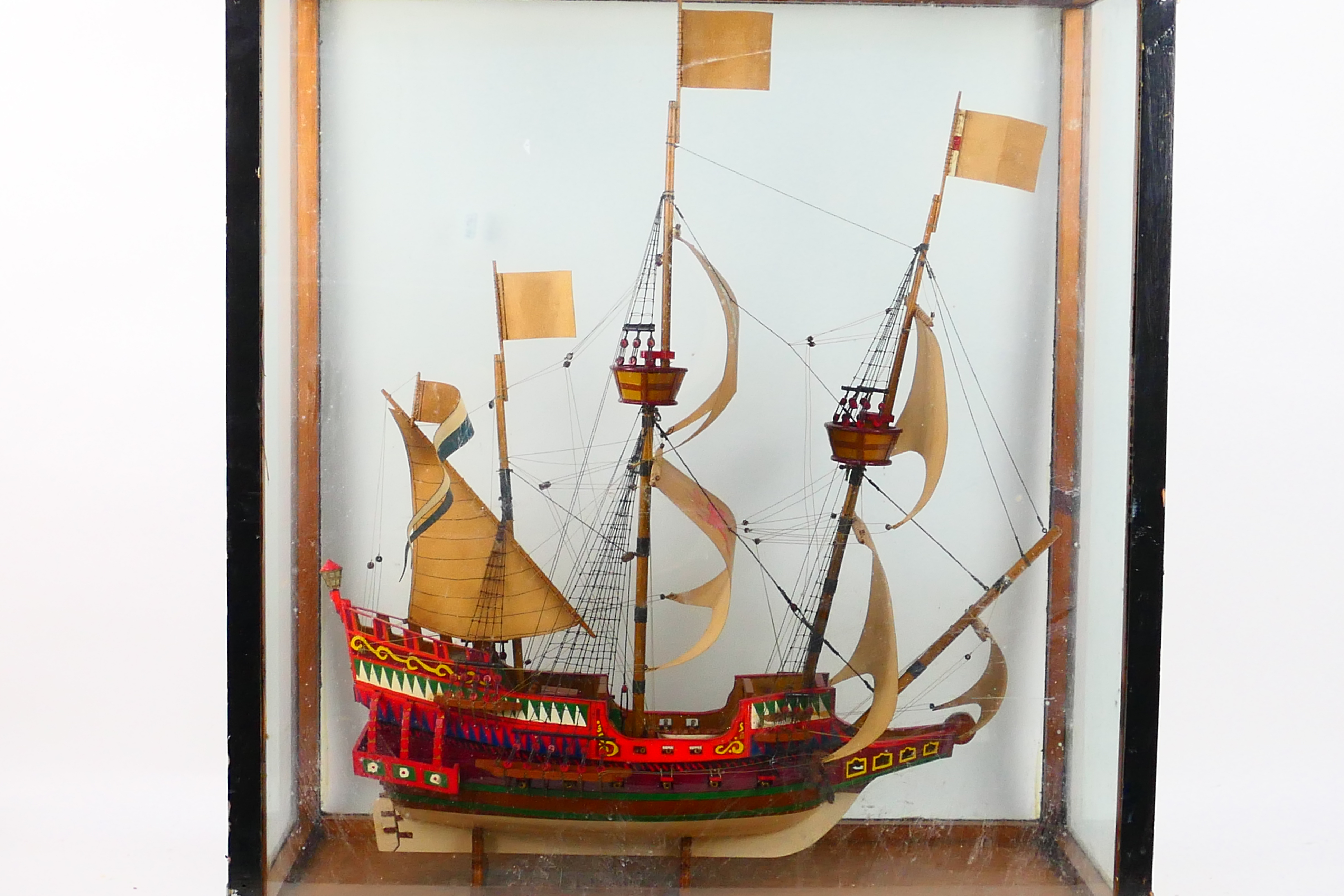 A large model of a three masted ship, ho - Image 2 of 5